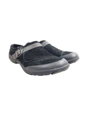 Merrell Womens Size 7.5 Encore Ice Black Suede Slip-On Shoes Comfortable Casual